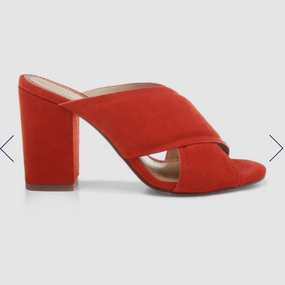 Splendid Norris Sandal Red Suede, Size 7.5